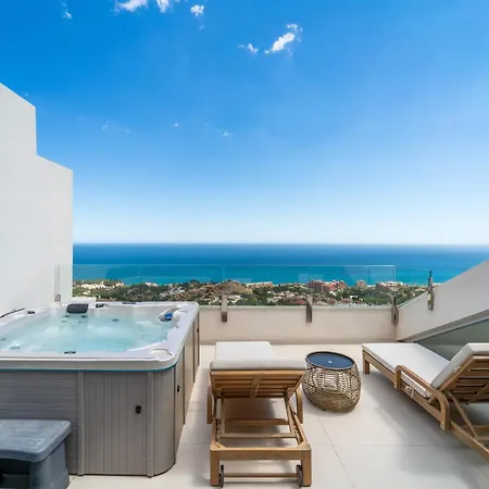 Apartment Panoramic Sea View 4 Bedroom Stupa Duplex With Jacuzzi Benalmadena